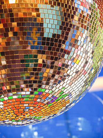 Miscellanea, Miscellaneous, Multicolored, Motley, Ball, Mirror, Mosaic, Mirrored HD phone wallpaper