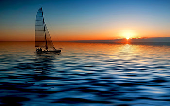 Transport, Landscape, Sunset, Sea, Yachts HD wallpaper