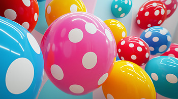 Artistic Polka Dot Pattern, artistic, pattern, polka dot, ball, colorful HD wallpaper