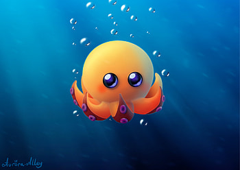 Octopus Digital Art, octopus, artist, artwork, digital-art, deviantart HD wallpaper