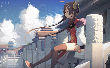 Azur Lane Chinese Dress, anime-girl, anime, artist, artwork HD wallpaper