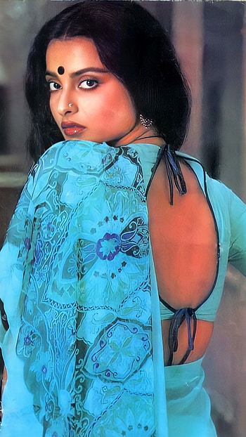 Rekha Bollywood, rekha, bollywood actress, saree beauty, vintage actress HD phone wallpaper