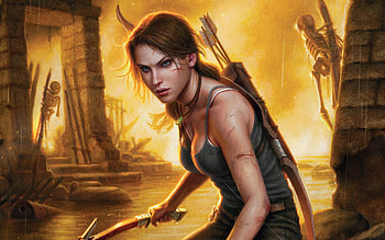 Lara Croft Tomb Raider Warrior Girl , lara-croft, tomb-raider, games, warrior HD wallpaper