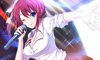 Kyou Tsukishima, anime girl, white, anime, hatsukoi, singer HD wallpaper