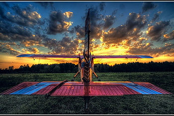 Plane at Sunset, beautiful HD wallpaper