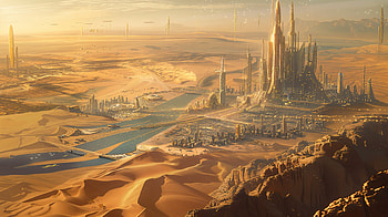 Futuristic Sci-Fi Cityscape - Stunning Ultra, Sci Fi, sci fi city, futuristic city, desert landscape HD wallpaper