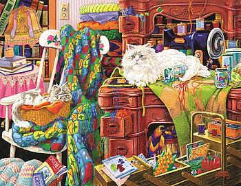 Quilter Helper, Abstract, White, Paws, Helper, Yarn, Quiter, Material, Desk, Cats HD wallpaper
