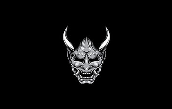 Demon Mask, Japanese Oni Mask HD wallpaper