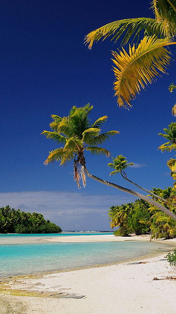 One Foot Island, Cook Islands HD phone wallpaper