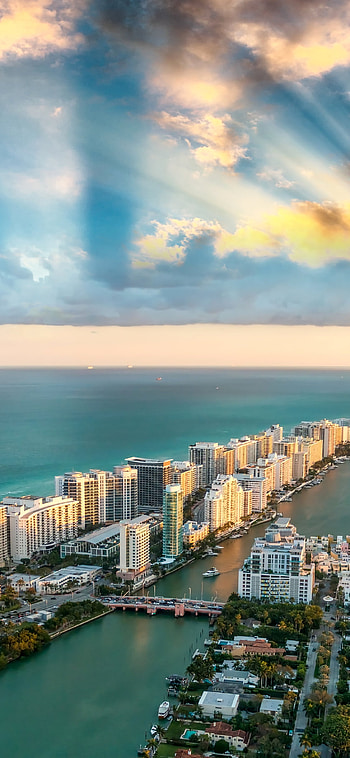 Miami cityscape, Man made HD phone wallpaper