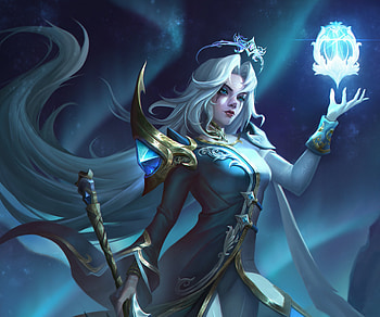 Winterblessed Diana, Diana (League Of Legends), video game, League Of Legends HD wallpaper