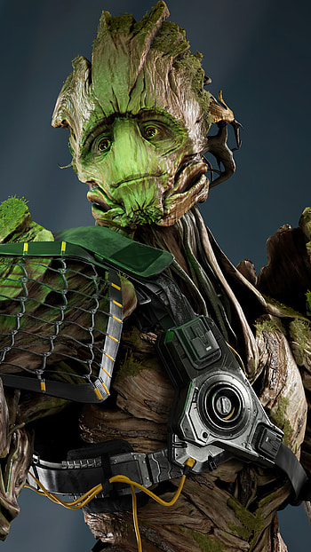 Guardians of the Galaxy, Groot, Marvel's game, Mobile HD phone wallpaper