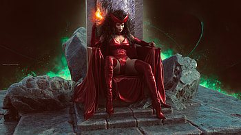 Scarlet Witch Power Cosplay, scarlet-witch, superheroes, marvel, cosplay, artstation HD wallpaper