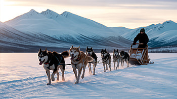 Arctic Run — Dog Sled, Husky, Snow HD wallpaper