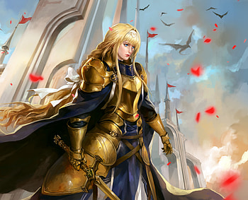 Fate series, warrior, anime girl, Saber, Alice Auberg, blonde HD wallpaper