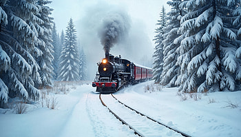 Snowbound Steam Express — Train, snow, train HD wallpaper