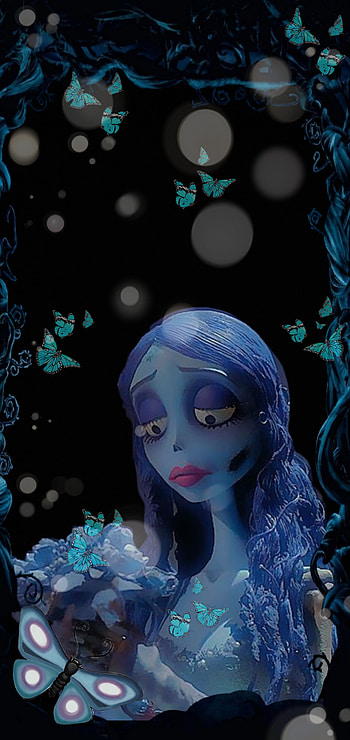 Corpse Bride, eye, head, blue HD phone wallpaper