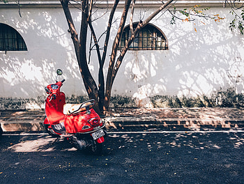 Motorcycles, Shadow, Scooter, Street, Moped HD wallpaper