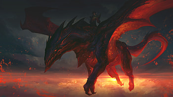 Fantasy Dragon: The Fiery Sky Guardian, fantasy, dragon HD wallpaper