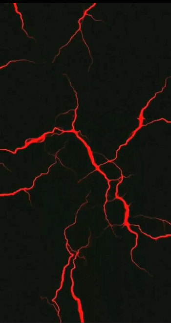 Lightning, red, sky, black HD phone wallpaper