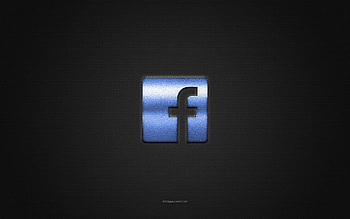 Facebook logo, blue shiny logo, Facebookmetal emblem, blue carbon fiber texture, Facebook, brands, creative art, Facebook emblem HD wallpaper