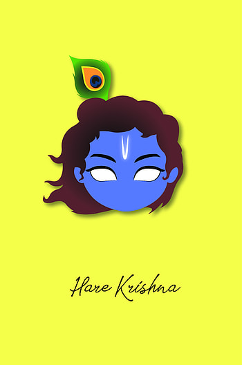 Lord Krishna, janmashtomi, Krishna logo, minimal, radhe krishna, Krishna , hare krishna, gopal, sri krishna, god HD phone wallpaper