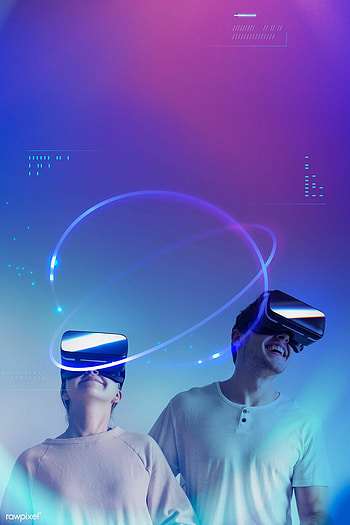 Metaverse 101, Virtual reality art, VR headset experience, Happy couple in metaverse HD phone wallpaper