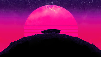 Lancia Stratos Sunset , synthwave, retrowave, artist, artwork, digital-art, deviantart HD wallpaper
