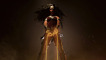 Cool wonder woman, dark hair, art HD wallpaper