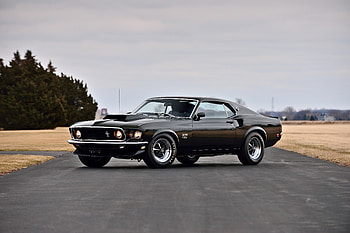 Classic, black, muscle car, Ford Mustang Boss 429 HD wallpaper