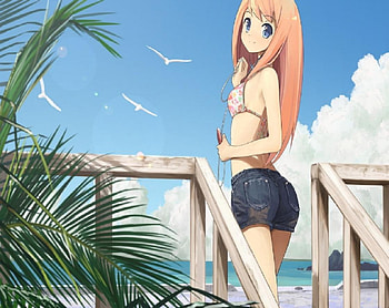 Summer Day, summer, orginal, cute, bikini, girl, beach HD wallpaper