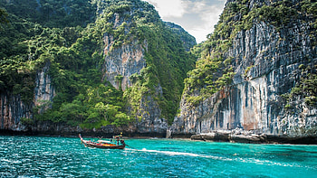 Phi Phi Island, Tropical paradise, Crystal-clear waters, Exotic destination HD wallpaper