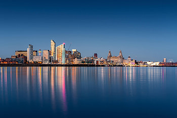 Liverpool Skyline, Christopher Thompson, Liverpool city , posted HD wallpaper