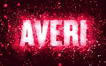 Happy Birtay Averi, , pink neon lights, Averi name, creative, Averi Happy Birtay, Averi Birtay, popular american female names, with Averi name, Averi HD wallpaper