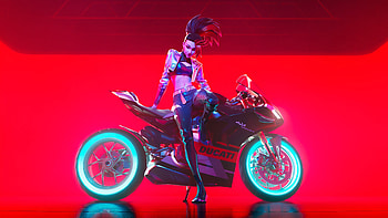 Biker akali, league of legends, 2020, art HD wallpaper