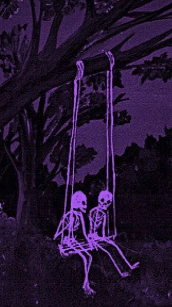 Morado aethetic, esqueletos HD phone wallpaper