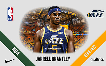 Jarrell Brantley, Utah Jazz, American Basketball Player, NBA, portrait, USA, basketball, Vivint Arena, Utah Jazz logo HD wallpaper