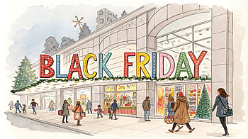 Colorful Black Friday Shopping Scene - Ultra, black friday, Shopping HD wallpaper