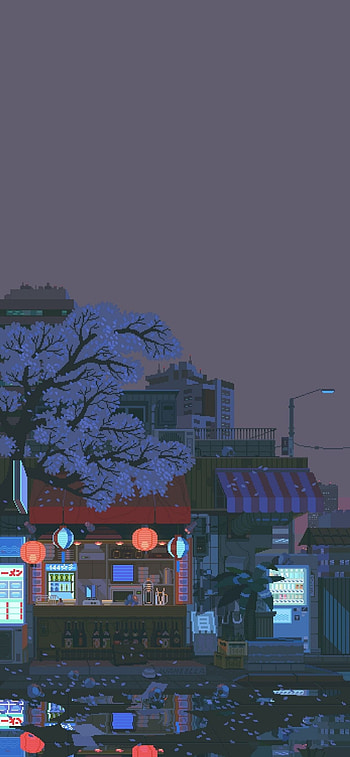 Cartoon Skyline HD phone wallpaper