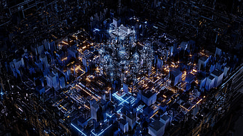 Structure, 3D, Glow, Volume, Model HD wallpaper