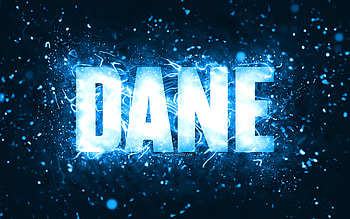 Happy Birtay Dane, , blue neon lights, Dane name, creative, Dane Happy Birtay, Dane Birtay, popular american male names, with Dane name, Dane HD wallpaper