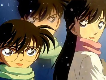 Detective Conan, Snow, Conan Edogawa, Ran Mouri, Shinichi Kudo, Male, Female HD wallpaper