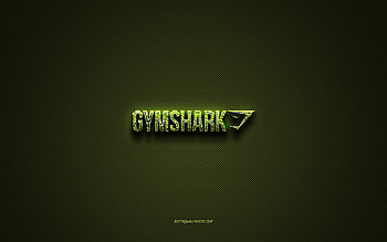 Gymshark logo, green creative logo, floral art logo, Gymshark emblem, green carbon fiber texture, Gymshark, creative art HD wallpaper