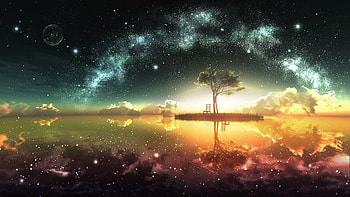 lake, sunset, trees, landscape, beach, art, night, reflection | Landscape | Pinterest | Beach art, Lakes and Landscaping HD wallpaper