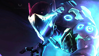Genji Iron Man crossover, Superhero fusion, Powerful and dynamic, Legendary combination HD wallpaper