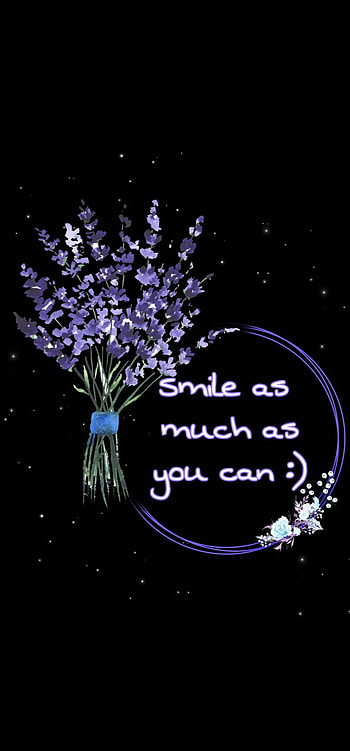 Smile, smiling, 2022, positive, lavender, screenlock, quotes HD phone wallpaper