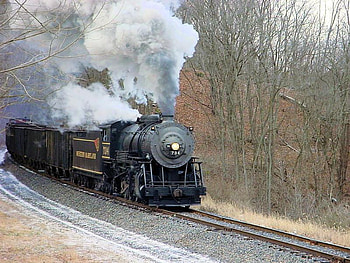 Train, smoke, trees, track HD wallpaper