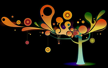 Vector, Wood, Tree, Circle HD wallpaper