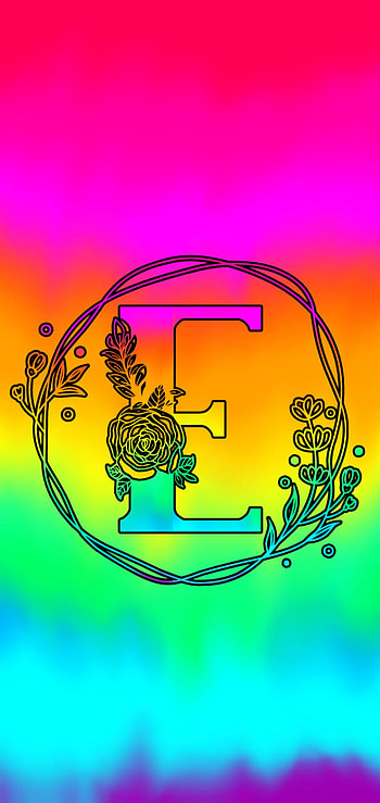 Tie Dye E, letter, tiedye HD phone wallpaper