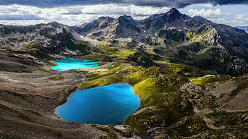 Silvretta Alps And Lake Switzerland, lake, switzerland, nature HD wallpaper